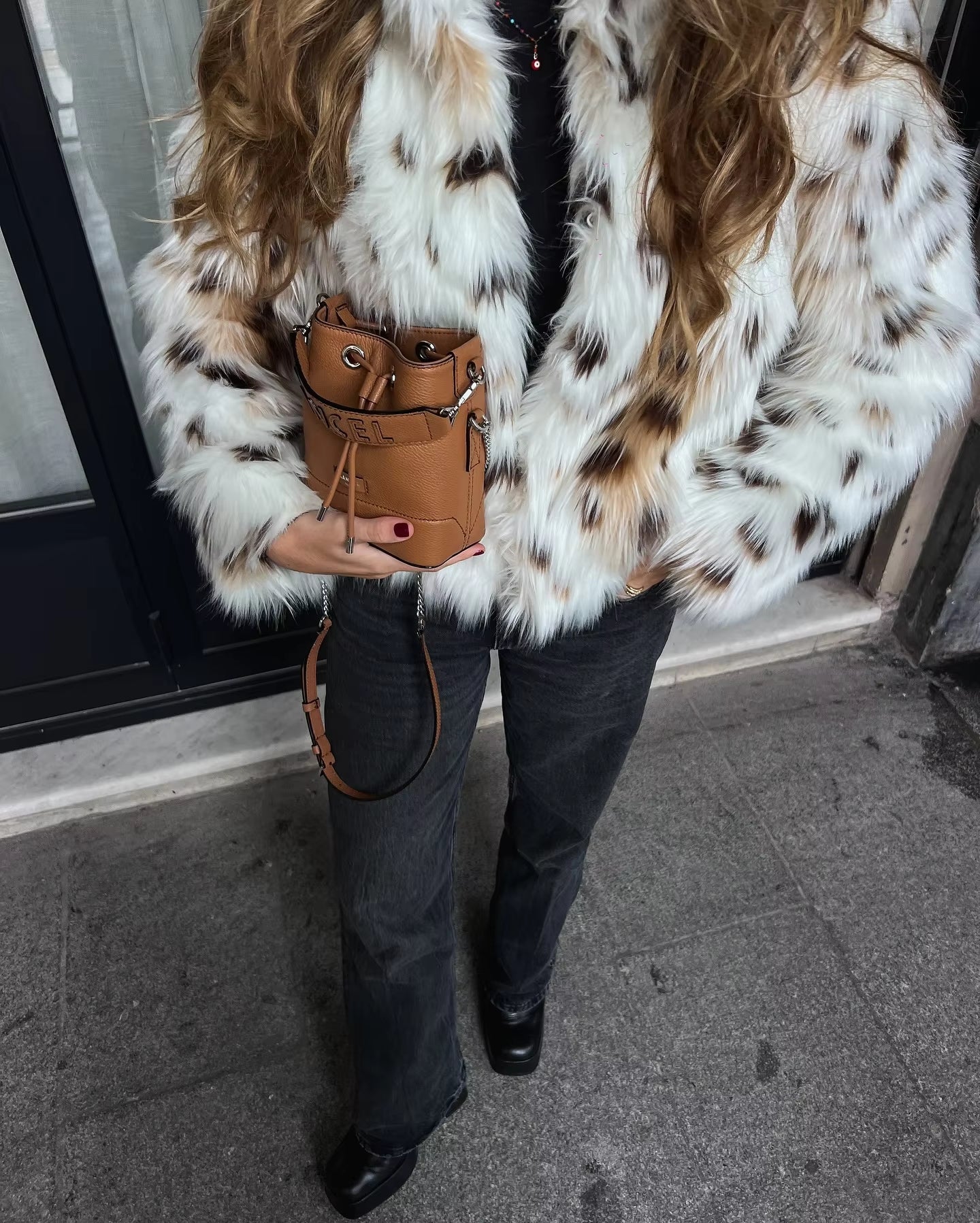 Leopard fur coat