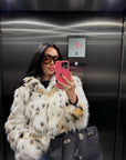 Leopard fur coat