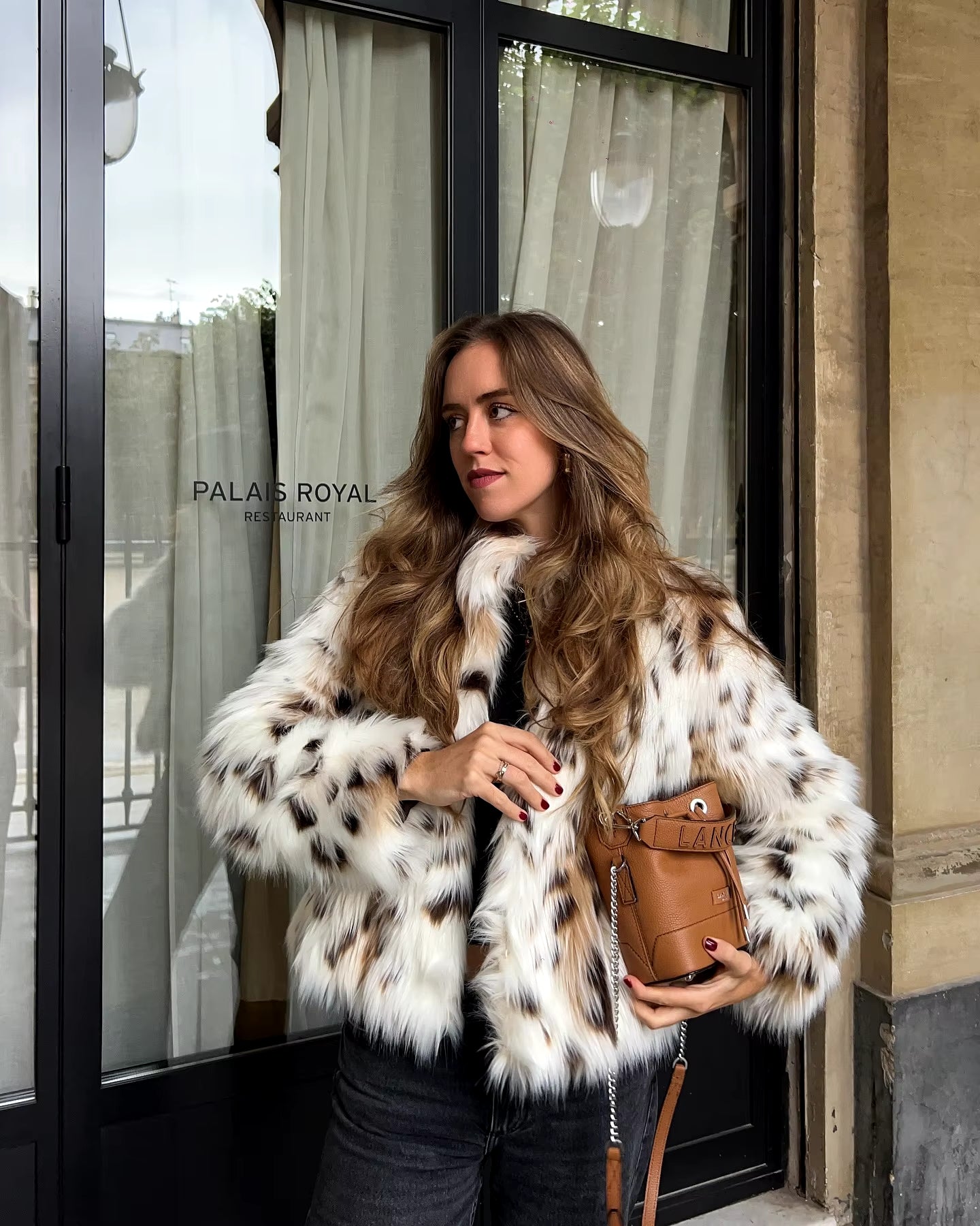 Leopard fur coat