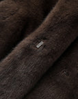 Crystal long fur coat