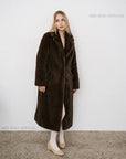 Crystal long fur coat